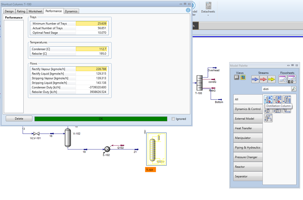 Final column setup